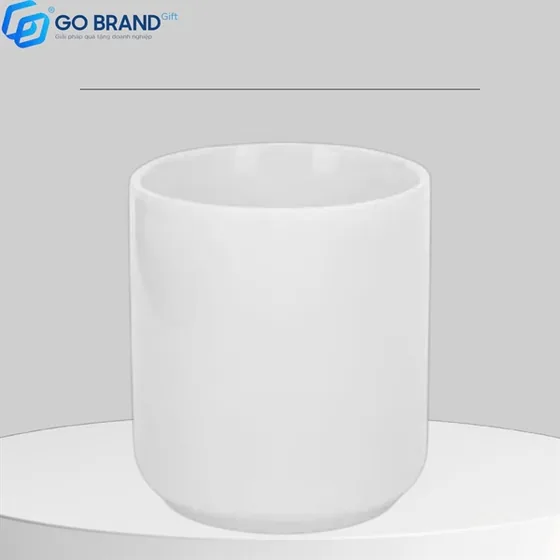Cốc sứ trắng dáng Trụ 200ml
