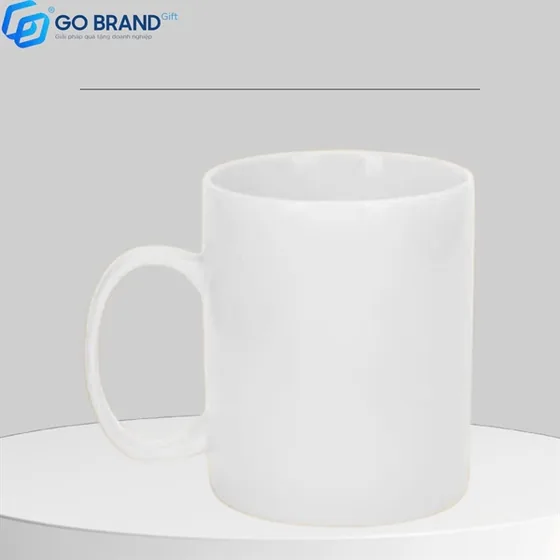 Cốc sứ trắng quai C 350ml