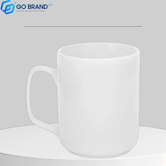 Cốc sứ trắng quai số 7 400ml
