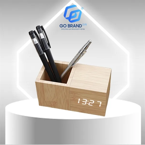 Đồng hồ kèm ống bút để bàn M02 – ảnh 2