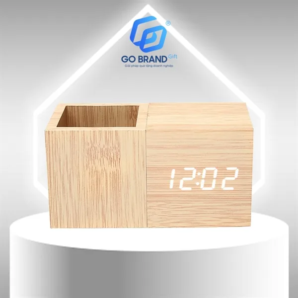 Đồng hồ kèm ống bút để bàn M02 – ảnh 4