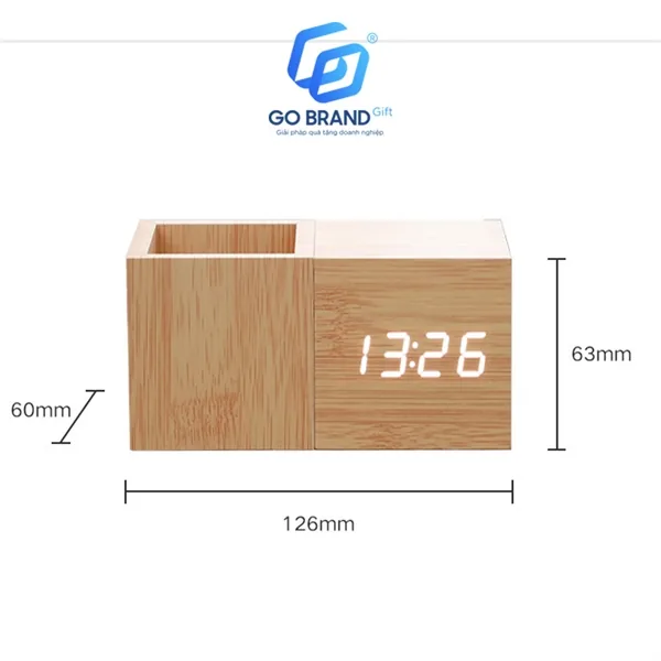 Đồng hồ kèm ống bút để bàn M02 – ảnh 5
