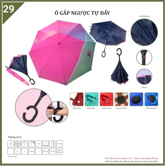 Ô gấp ngược cao cấp OCT0008A