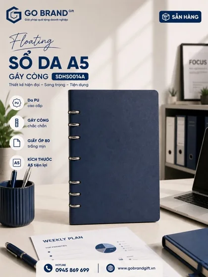 Sổ còng 2 khúc hở màu xanh SDHS0014A