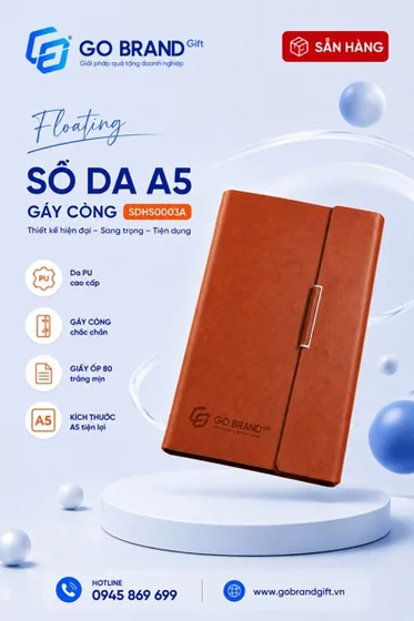 Sổ còng 3 khúc chéo màu nâu SDHS0003A