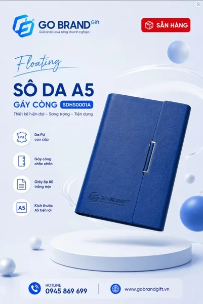 Sổ da gáy còng 3 khúc SDHS0001A – ảnh 2