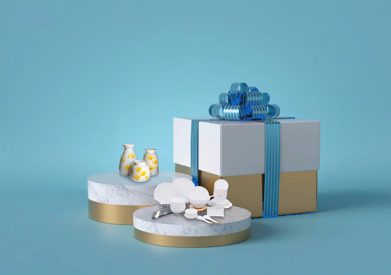 Quà tặng gia dụng — sản phẩm Go Brand Gift trên bục trưng bày